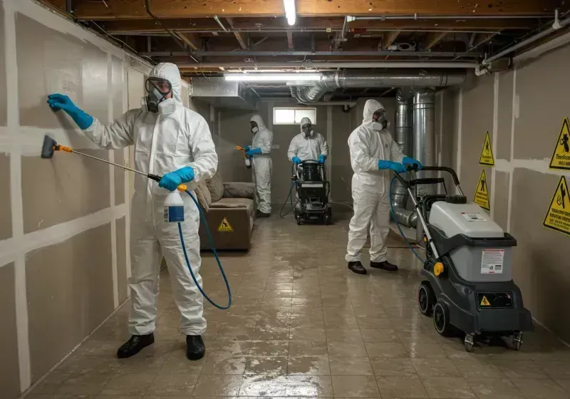 Basement Moisture Removal and Structural Drying process in Yankton, SD